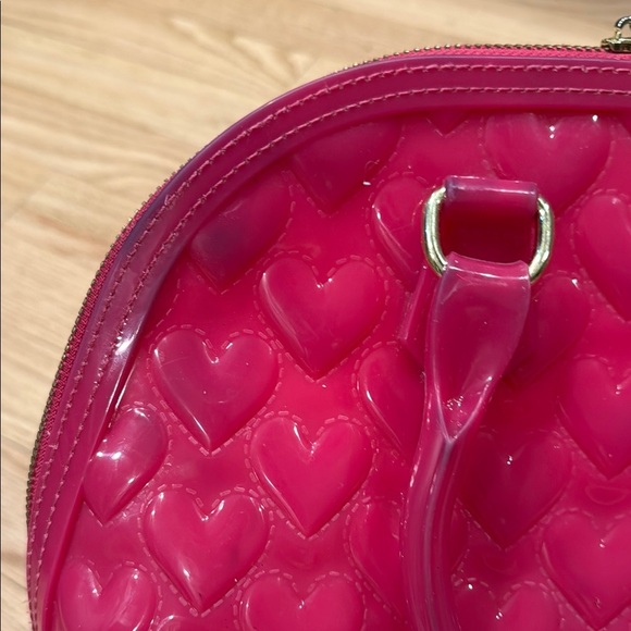 Betsey Johnson Y2K Jelly Bag Pink Heart-Patterned - Picture 4 of 8